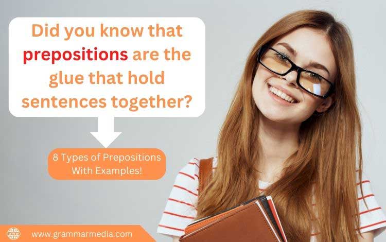 What Are The 8 Types Of Prepositions With Examples Preposition